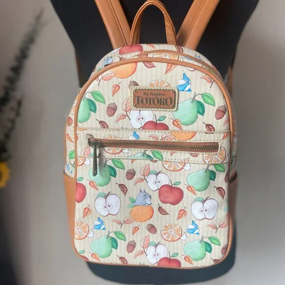 Loungefly Studio Ghibli My Neighbor Totoro Fruit Mini Backpack - Picture 2 of 5